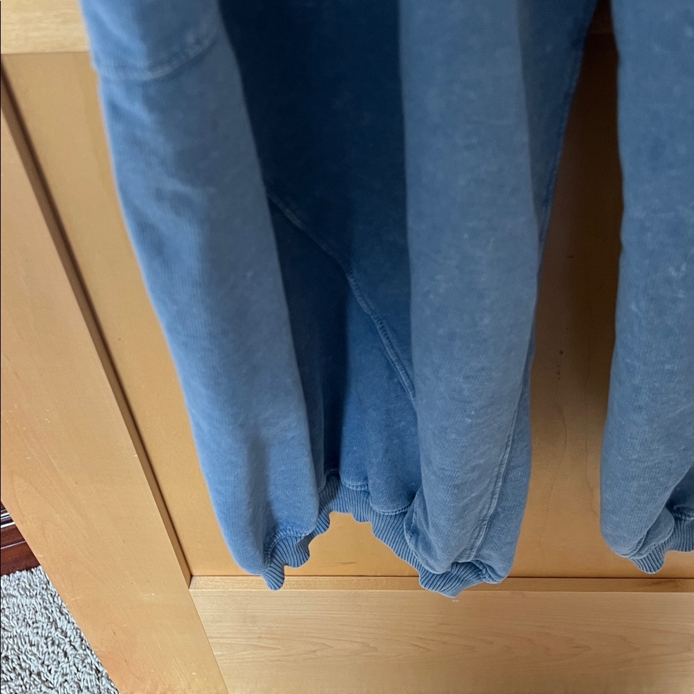 aerie Light Blue Elastic-Waist Lounge Pants Barrel leg - Picture 4 of 4